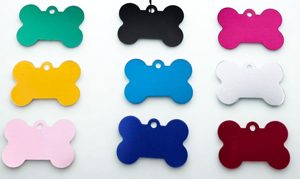 Médaille Chien Chat Os Aluminium 38mm Personnalisable