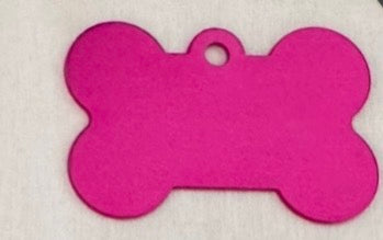 Médaille Chien Chat Os Aluminium 38mm Personnalisable