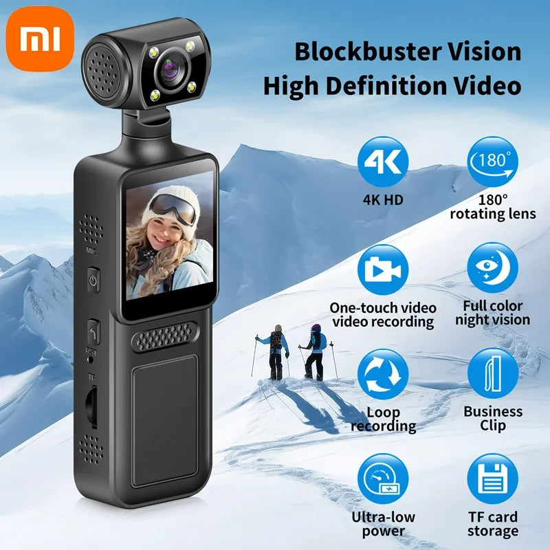 Caméra de poche portable Xiaomi 8K HD 180 °