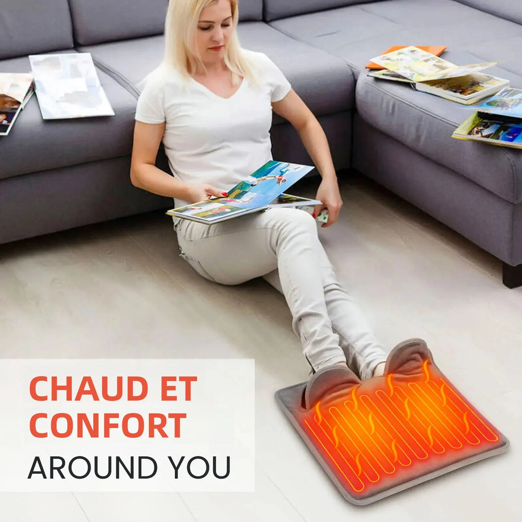 Coussin chauffant électrique pour les pieds