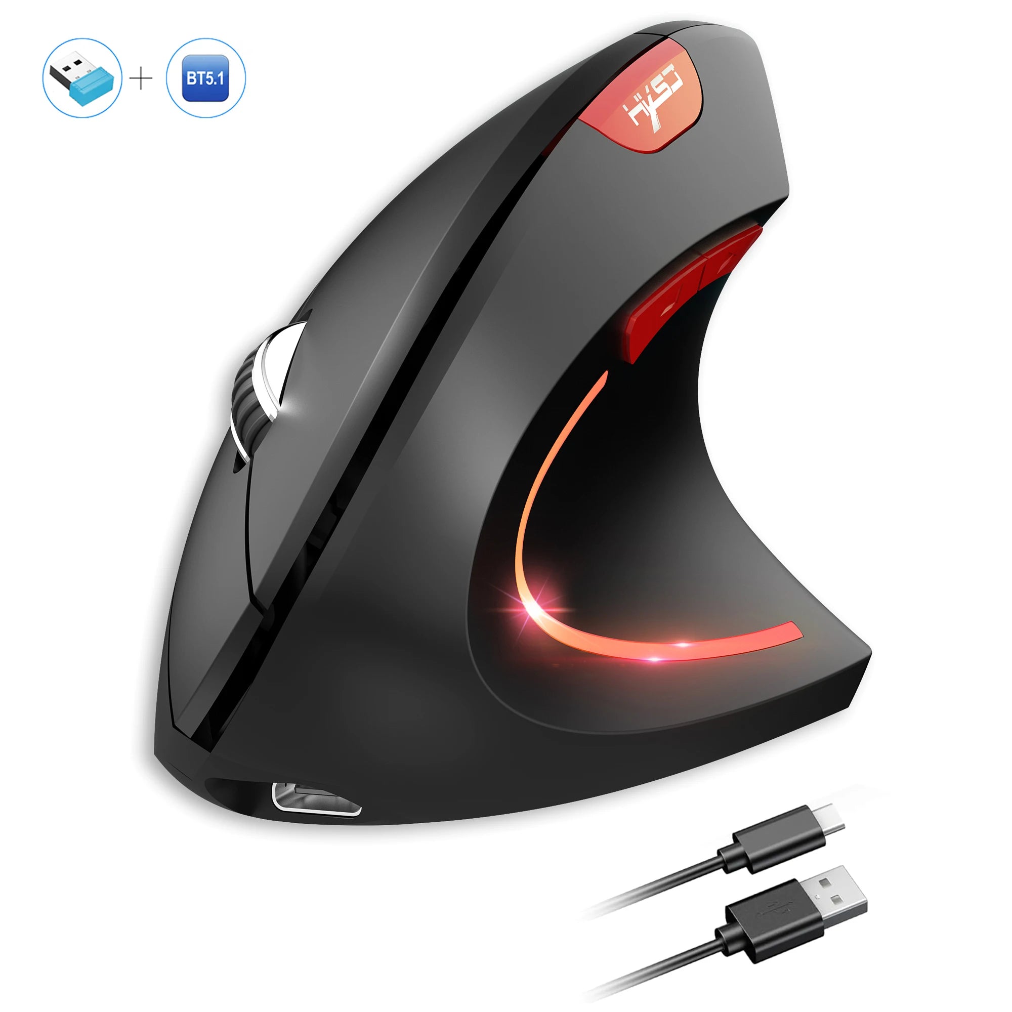 Souris verticale ergonomique sans fil pour PC