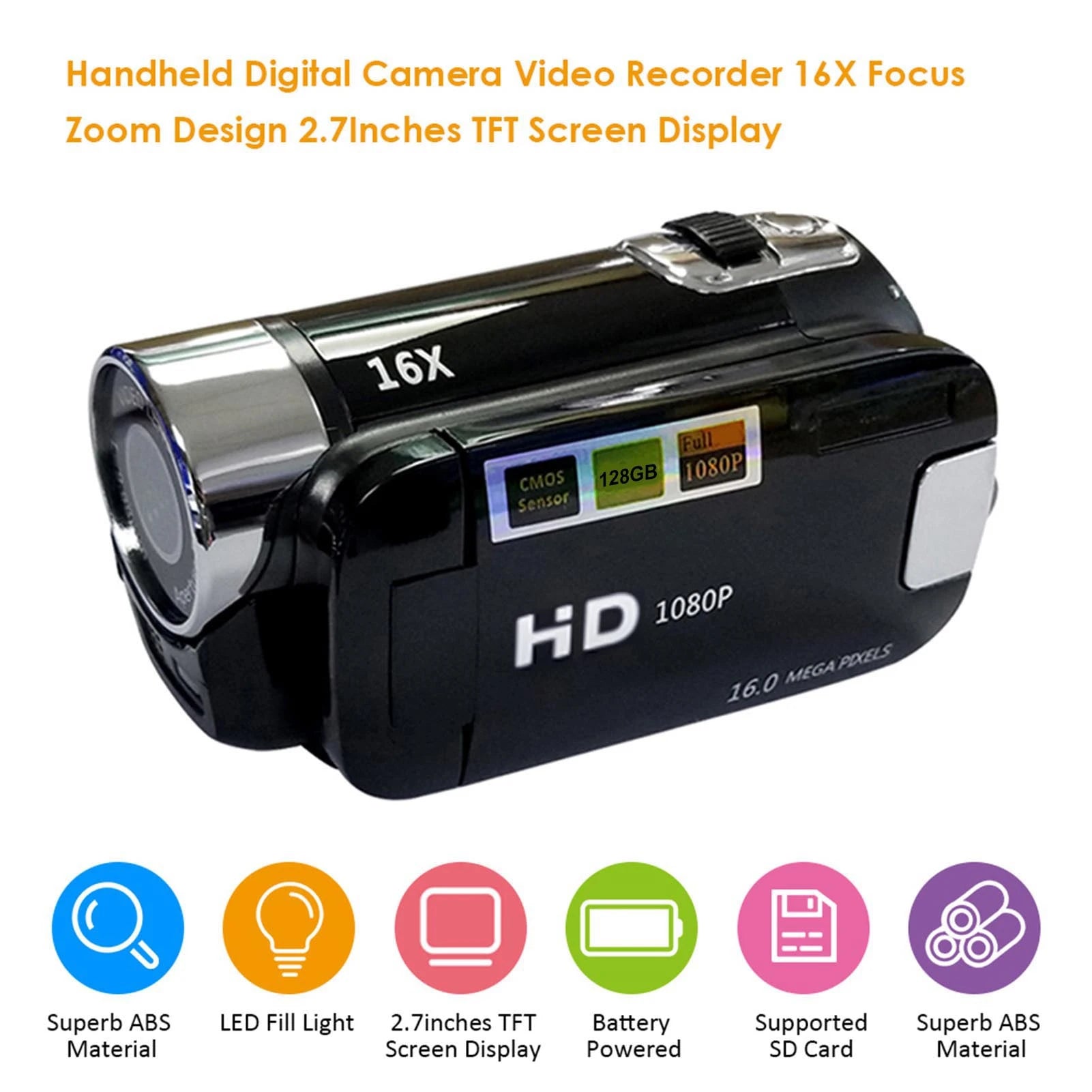 Caméra DV 4K 48MP, écran rotatif TFT 2,7 pouces