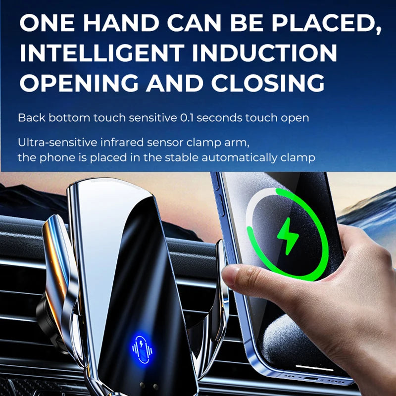 Support de téléphone de chargement sans fil pour voiture