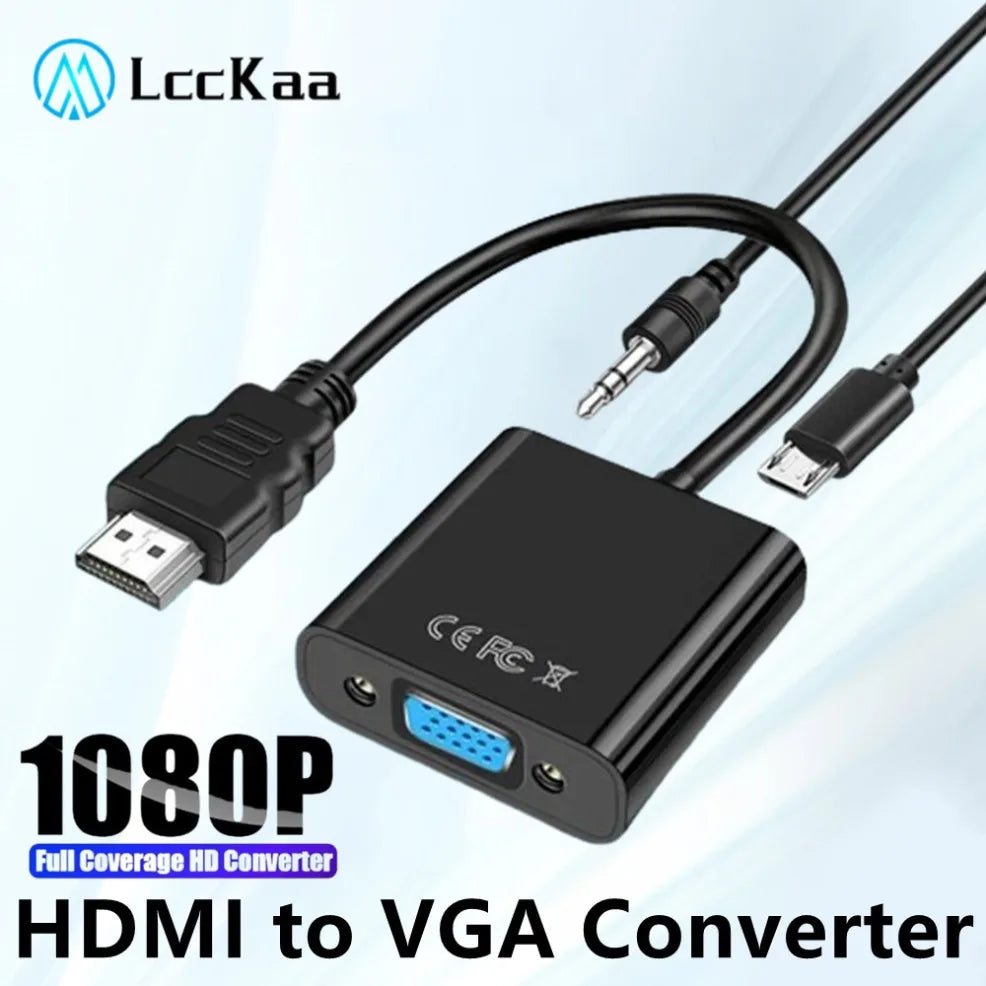Câble convertisseur HDMI vers VGA HD 1080P