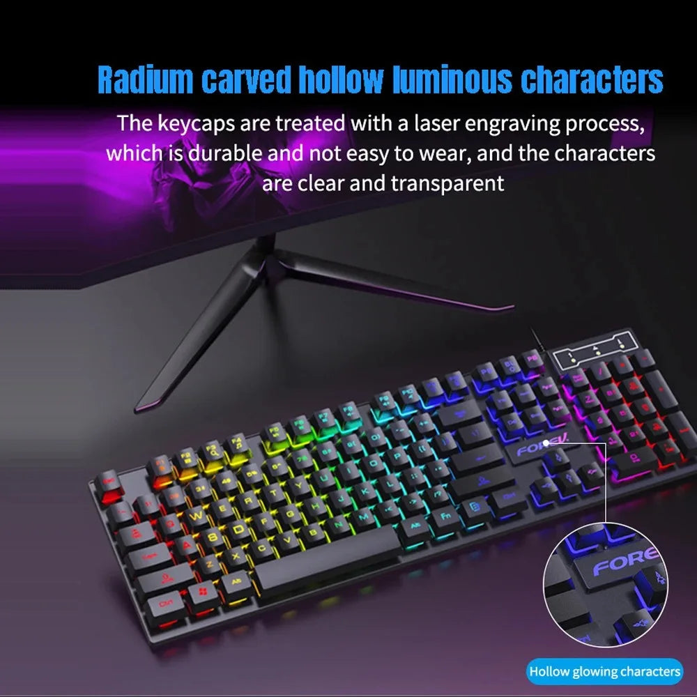 Clavier filaire 104 touches RGB coloré