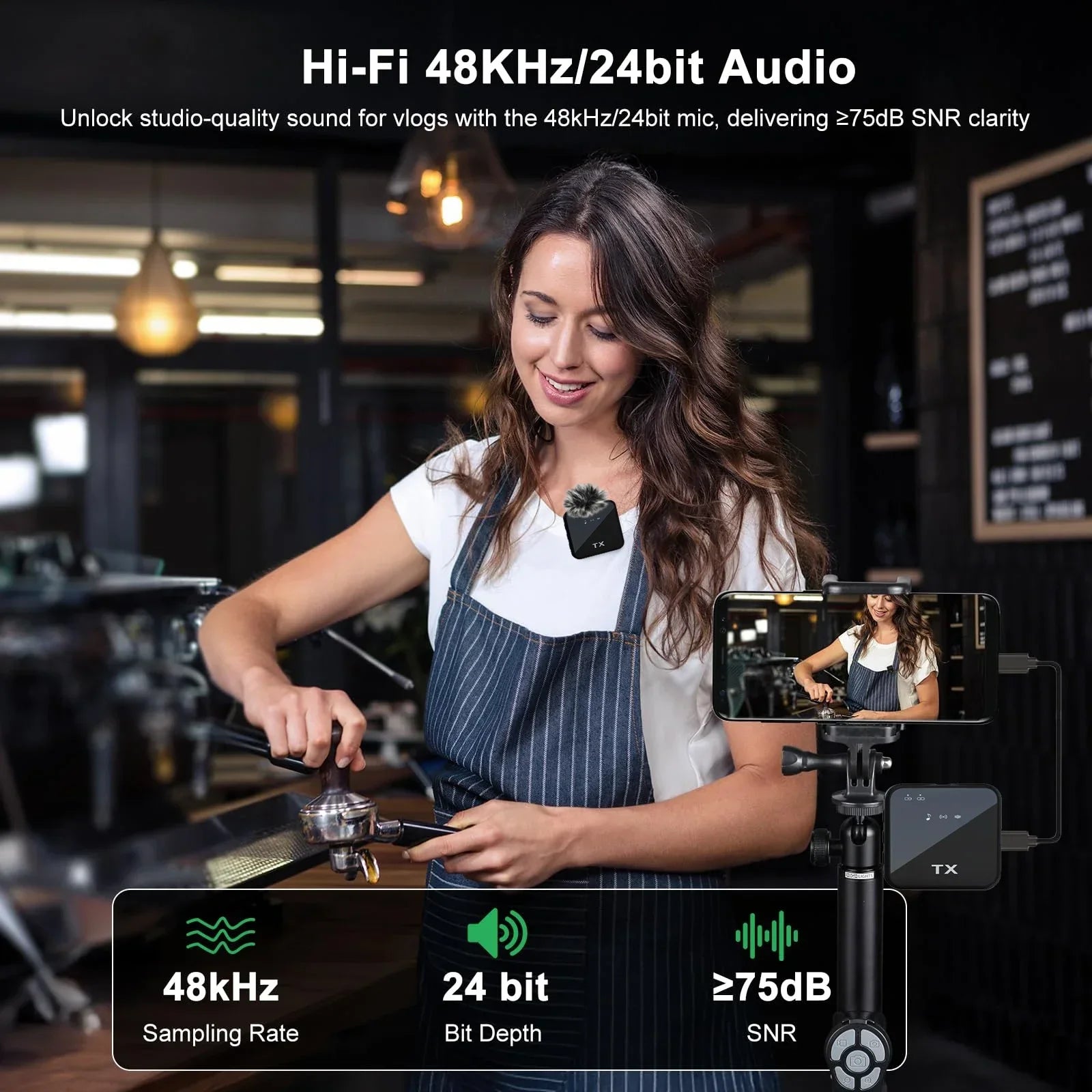 Microphone 3 en 1 pour iPhone/Android