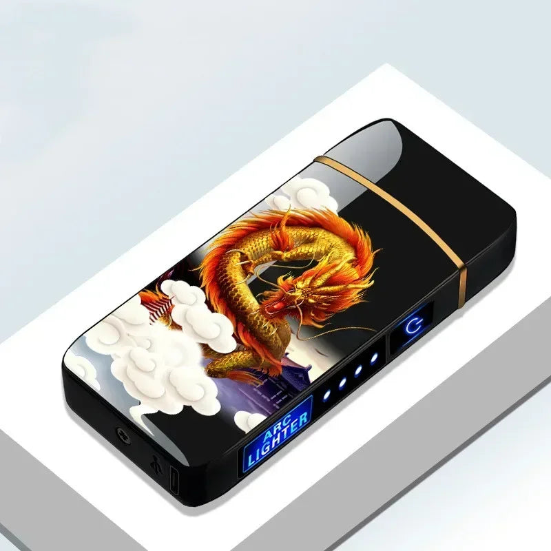 Briquet électrique coupe-vent en métal