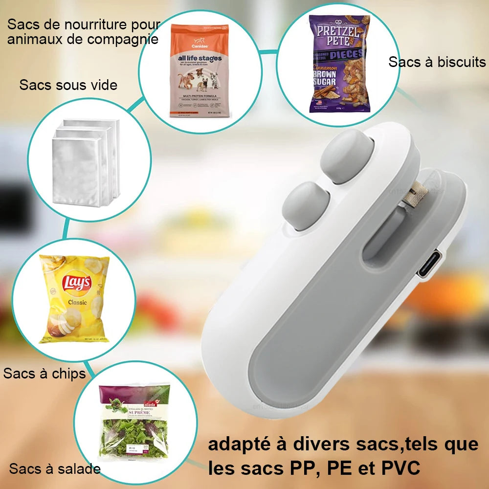 Mini machine à sceller les sacs alimentaires en plastique