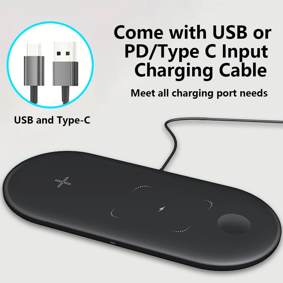 Support de chargeur sans fil 3 en 1